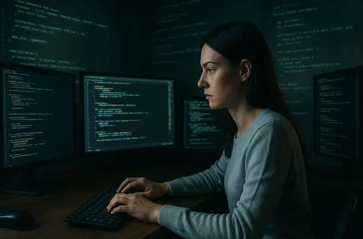 Code programmeren security beveiliging vrouw