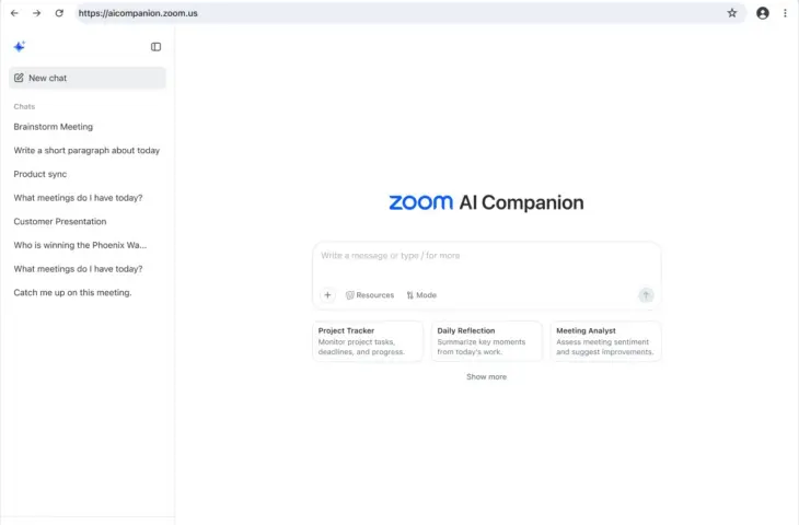 zoom ai companion