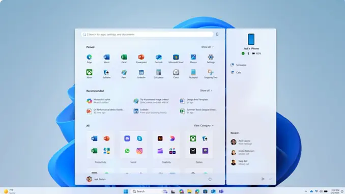 Microsoft test responsief Start-menu voor Windows 11