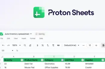 Proton introduceert Proton Sheets: versleuteld alternatief voor Google Sheets en Excel