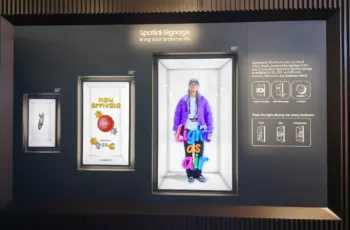 Samsung Spatial Signage demo met model