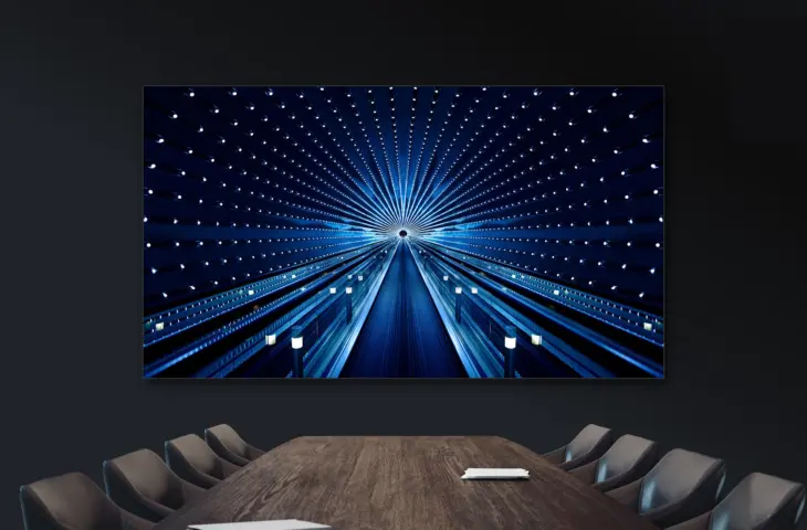 Groot, groter, grootst, tot het niet meer in de lift past: over schermen in vergaderruimtes